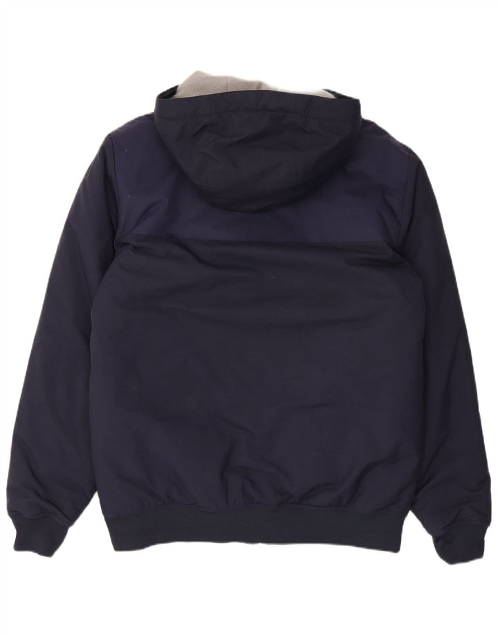 Adidas Veste coupe-vent à capuche pour homme UK 38 Bleu marine moyen Polyester