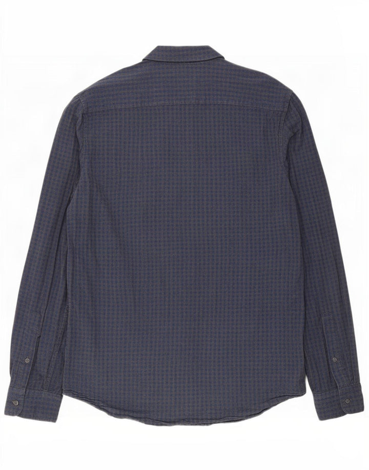 Jack Wills Chemise Slim Fit Homme Bleu Marine Moyen en Coton Vichy