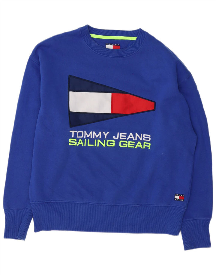 Tommy Hilfiger Sweat-shirt graphique pour homme en coton bleu Taille L