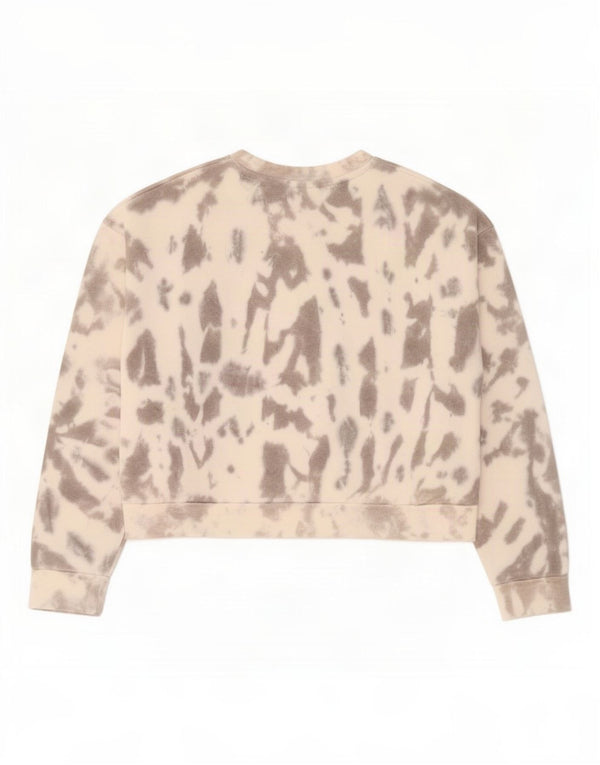 Bench Sweat-shirt court graphique pour femme UK 14 Grand Gris Tie Dye Coton