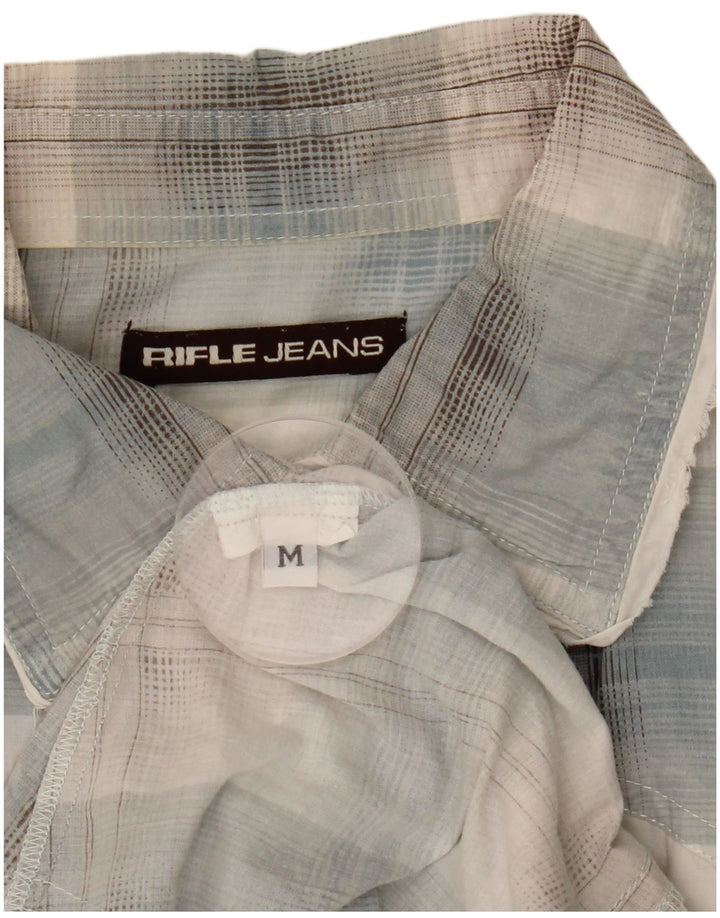 Rifle Chemise à manches courtes pour femme UK 12 Bleu moyen à carreaux