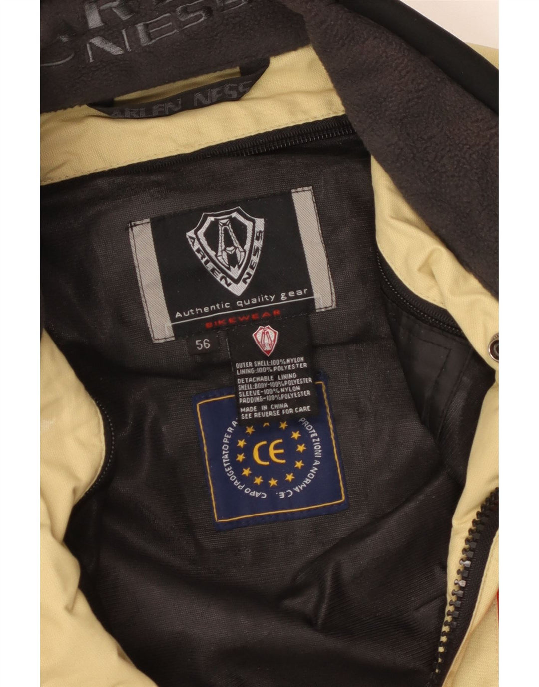 Arlen Ness Veste Racer Homme IT 56 3XL Beige Colorblock Nylon