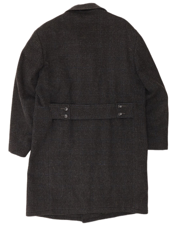 vintage Mens Overcoat UK 38 Gris Moyen