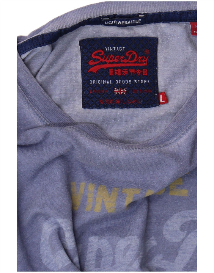 Superdry T-Shirt Graphique Homme Grand Bleu