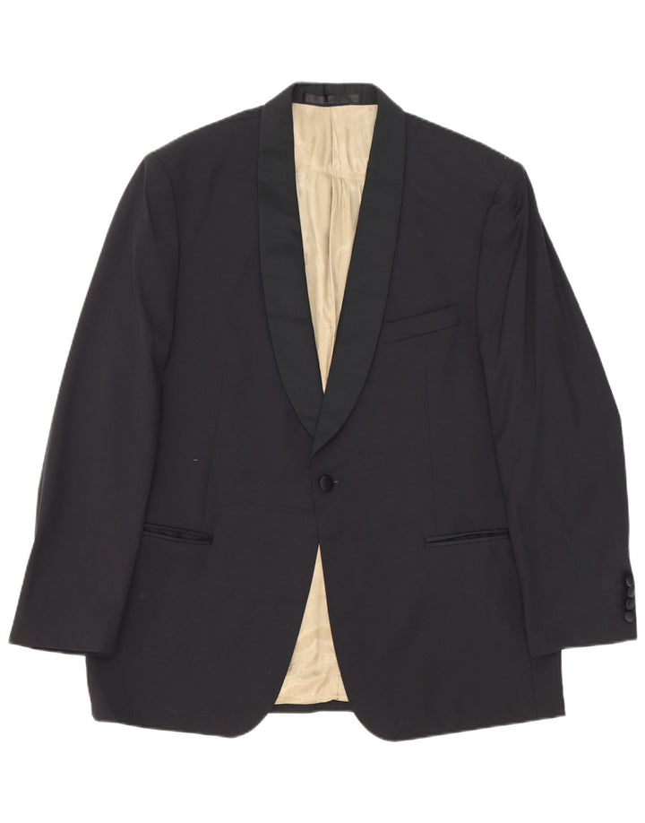 Marks & Spencer Veste blazer à 1 bouton pour homme UK 40 laine noire moyenne