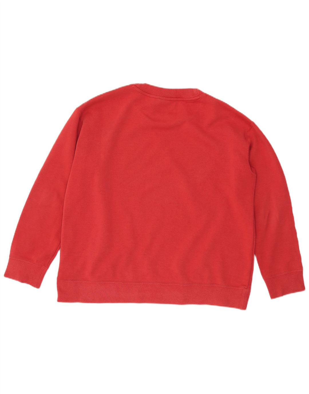 ADIDAS Sweat-shirt surdimensionné pour femme UK 12 en coton rouge moyen