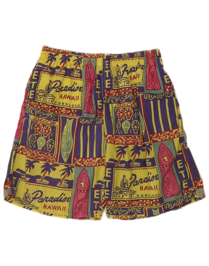 Sinful Short de sport graphique pour homme, grand patchwork multicolore hawaïen