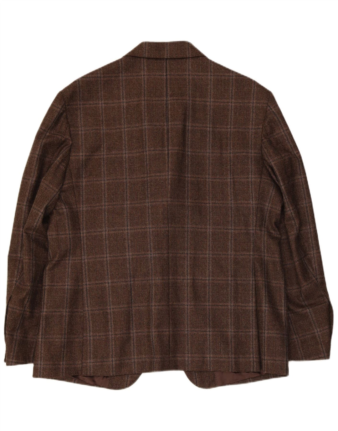 vintage Homme 3 Bouton Blazer Veste UK 38 Medium Brown Check