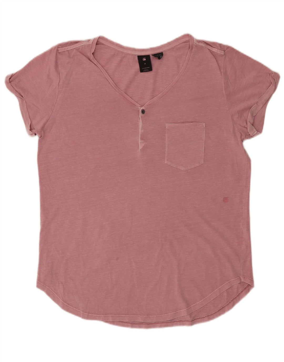 G-STAR T-Shirt Femme UK 14 Rose Moyen