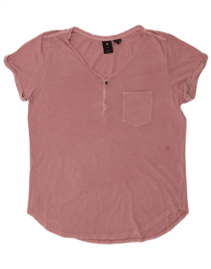 G-STAR T-Shirt Femme UK 14 Rose Moyen
