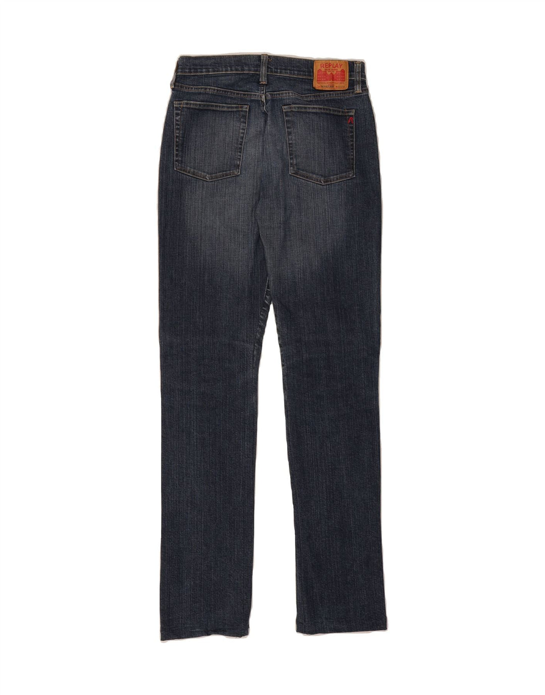 REPLAY Womens Straight Jeans W30 L31 Navy Blue Cotton Vintage Replay and Second-Hand Replay from Messina Hembry 