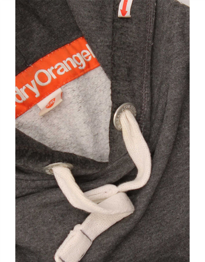 Superdry Pull à capuche pour homme 2XL Gris Coton