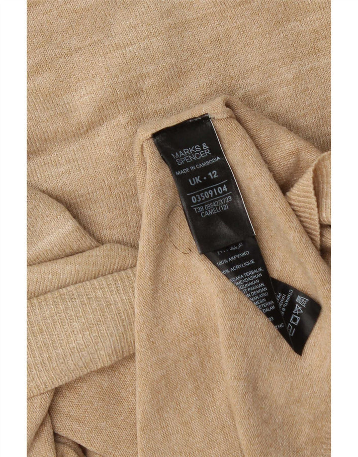 Marks & Spencer Pull col bateau pour femme UK 12 Beige moyen