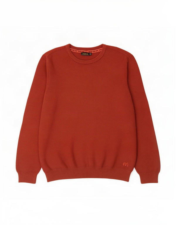 Mistral Pull col rond pour homme 2XL en coton bordeaux