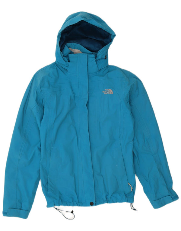 The North Face Veste de pluie à capuche pour femme UK 10 Small Bleu Nylon