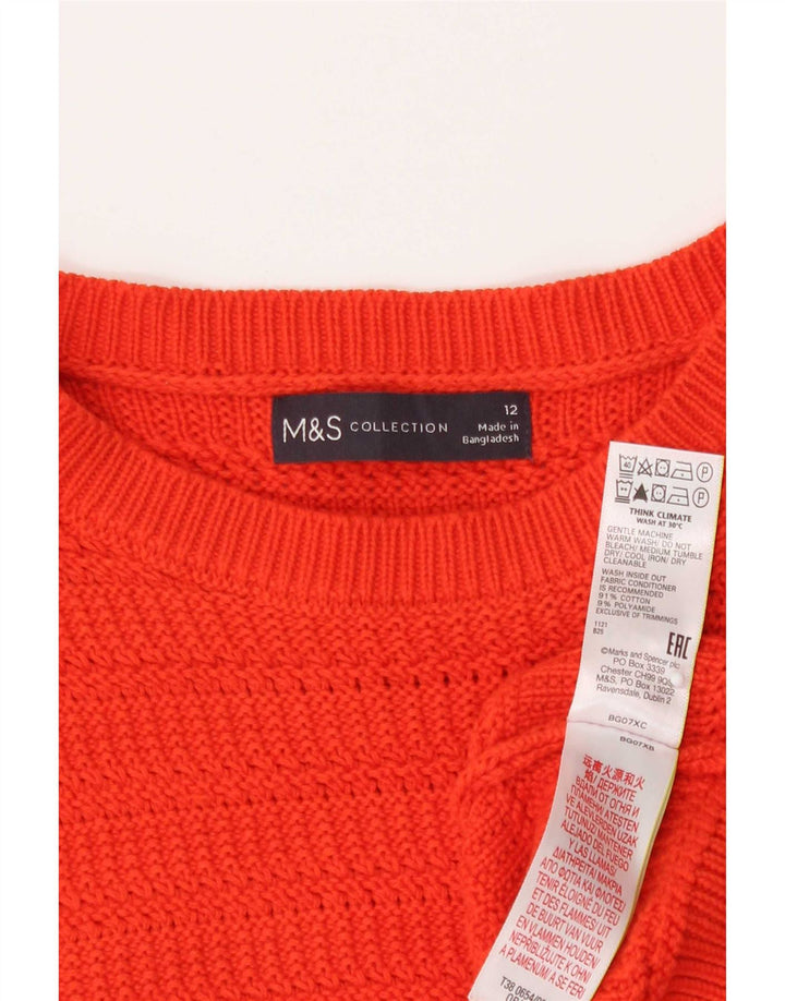 Marks & Spencer Pull ras du cou pour femme UK 12 Orange moyen