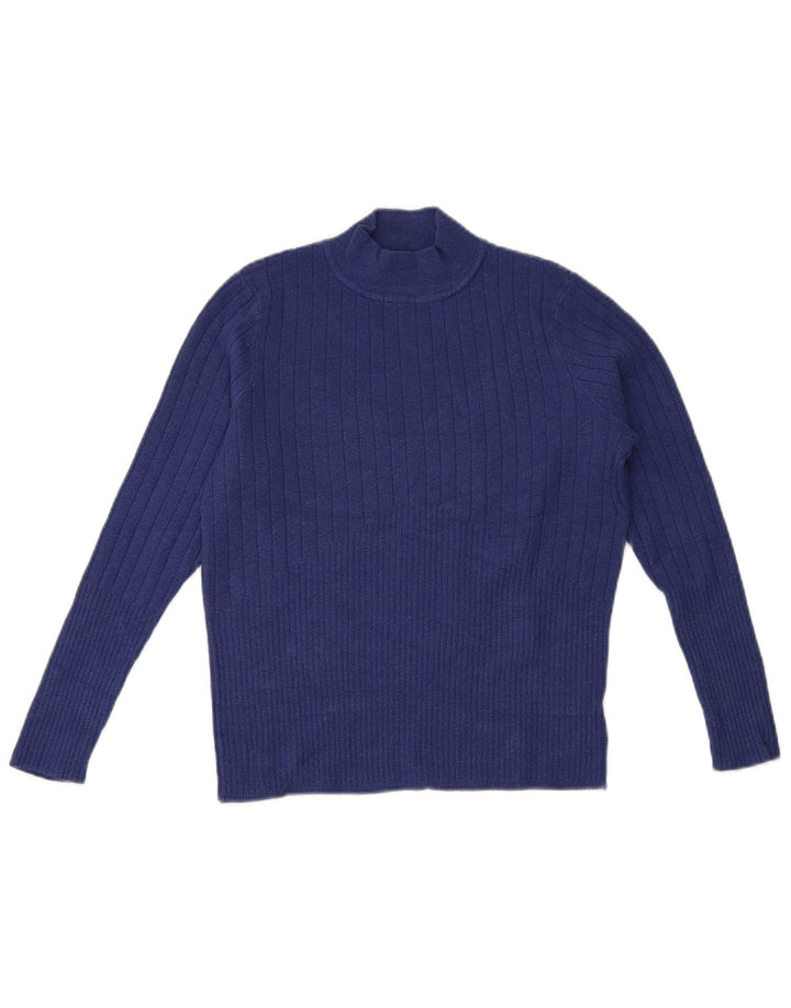 Marks & Spencer Pull col roulé pour femme UK 14 Bleu moyen