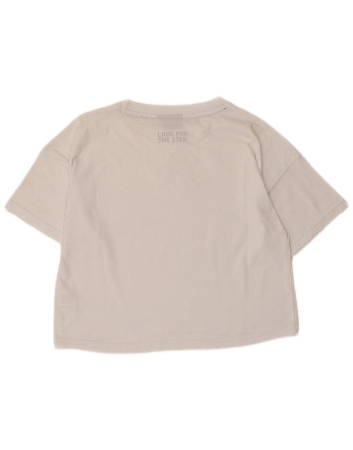 Starter T-shirt graphique pour femme UK 14 en coton blanc moyen