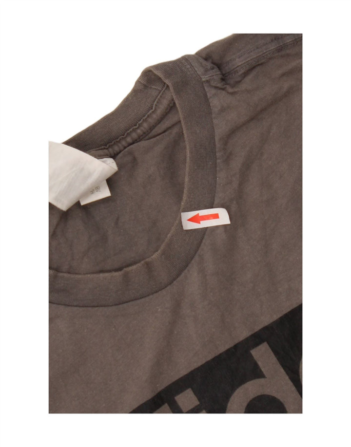 Adidas T-Shirt Graphique Homme Gris Moyen Coton