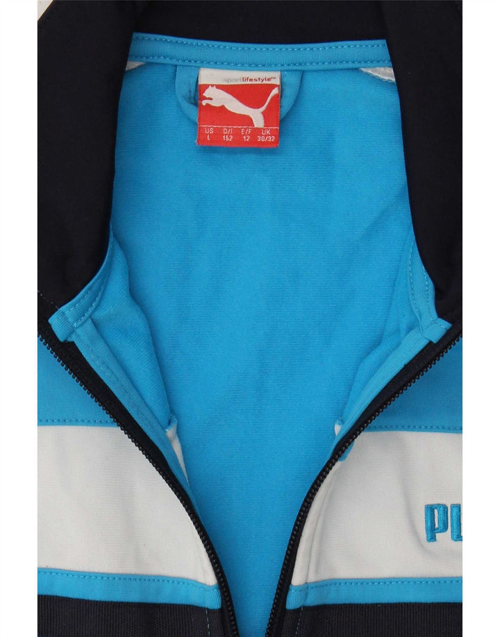 Puma Veste de Survêtement Garçon 11-12 ans Bleu Colorblock Polyester
