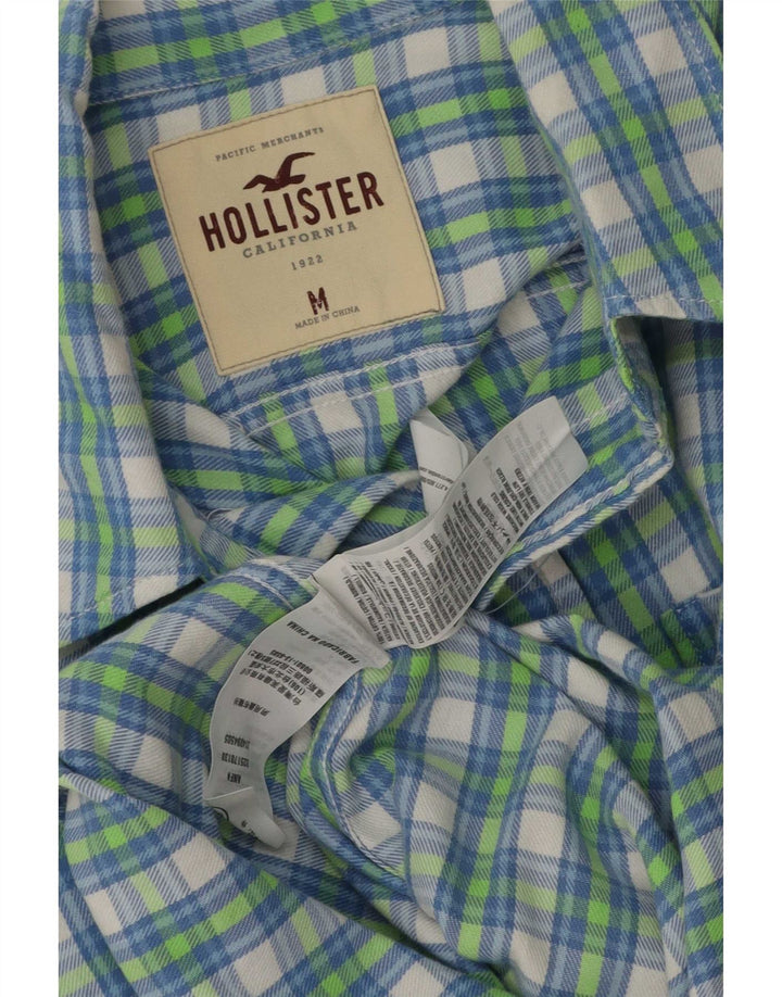 Hollister Chemise En Flanelle Homme Bleu Moyen Carreaux Coton