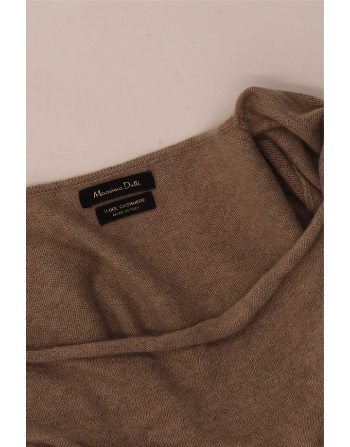 Massimo Dutti Robe pull pour femme UK 44 Laine beige moyen