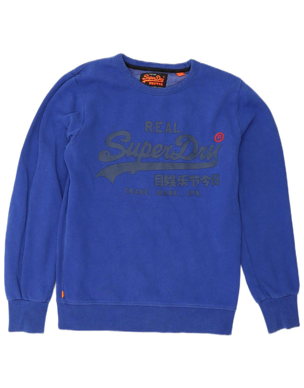 Superdry Sweat-Shirt Graphique Homme Bleu Moyen Coton