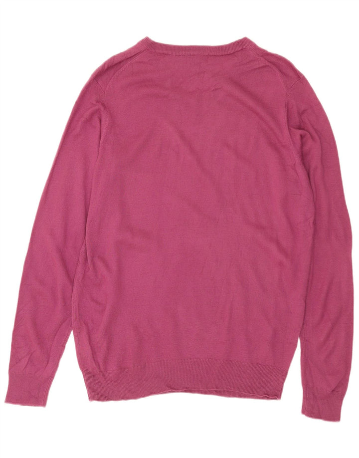 James Pringle Pull col V pour homme en acrylique bordeaux moyen