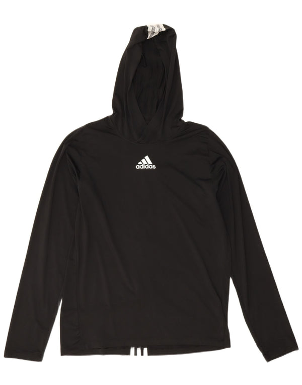 Adidas Femmes Primegreen Haut à capuche à manches longues UK 10 Petit Noir Polyester