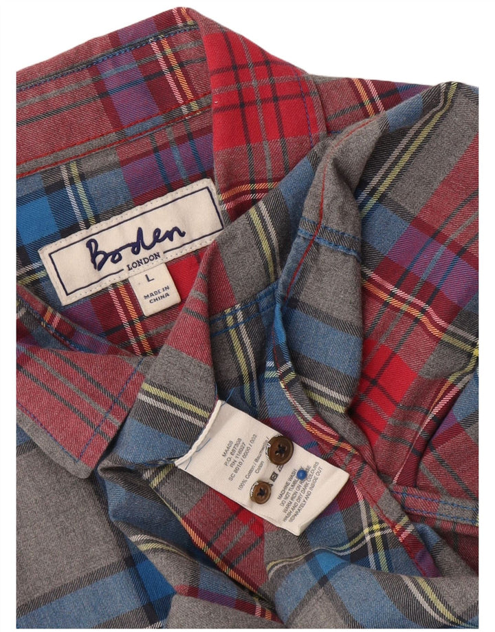 Boden Chemise en flanelle à carreaux multicolores en coton