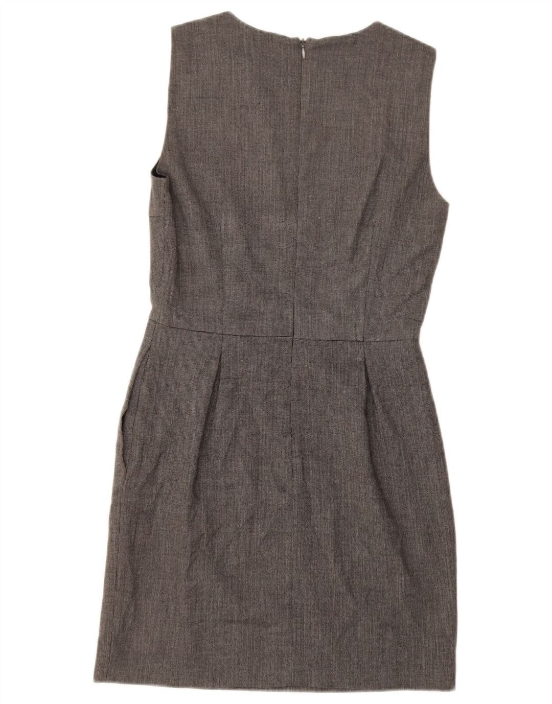 Zara Robe fourreau sans manches pour femme UK 10 Petit Gris Polyester