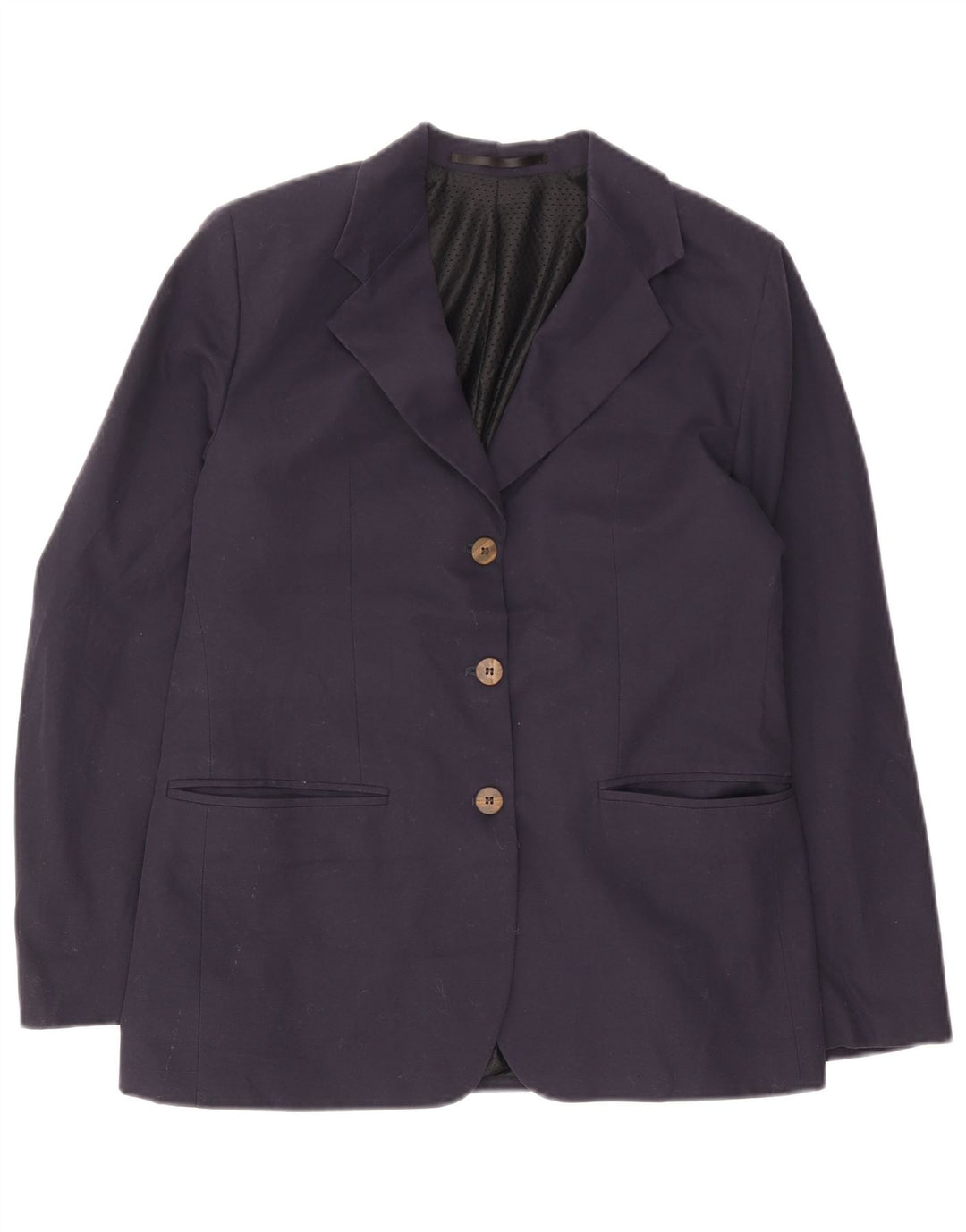 Rohan Veste blazer à 3 boutons pour femme UK 12 Bleu marine moyen Polyester
