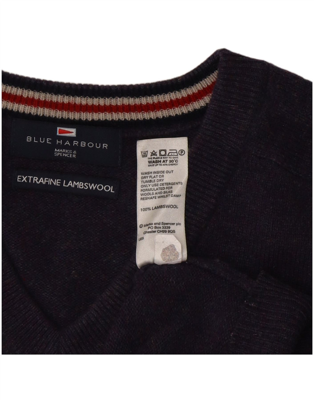 Marks & Spencer Pull Blue Harbor Col V Homme Violet Moyen