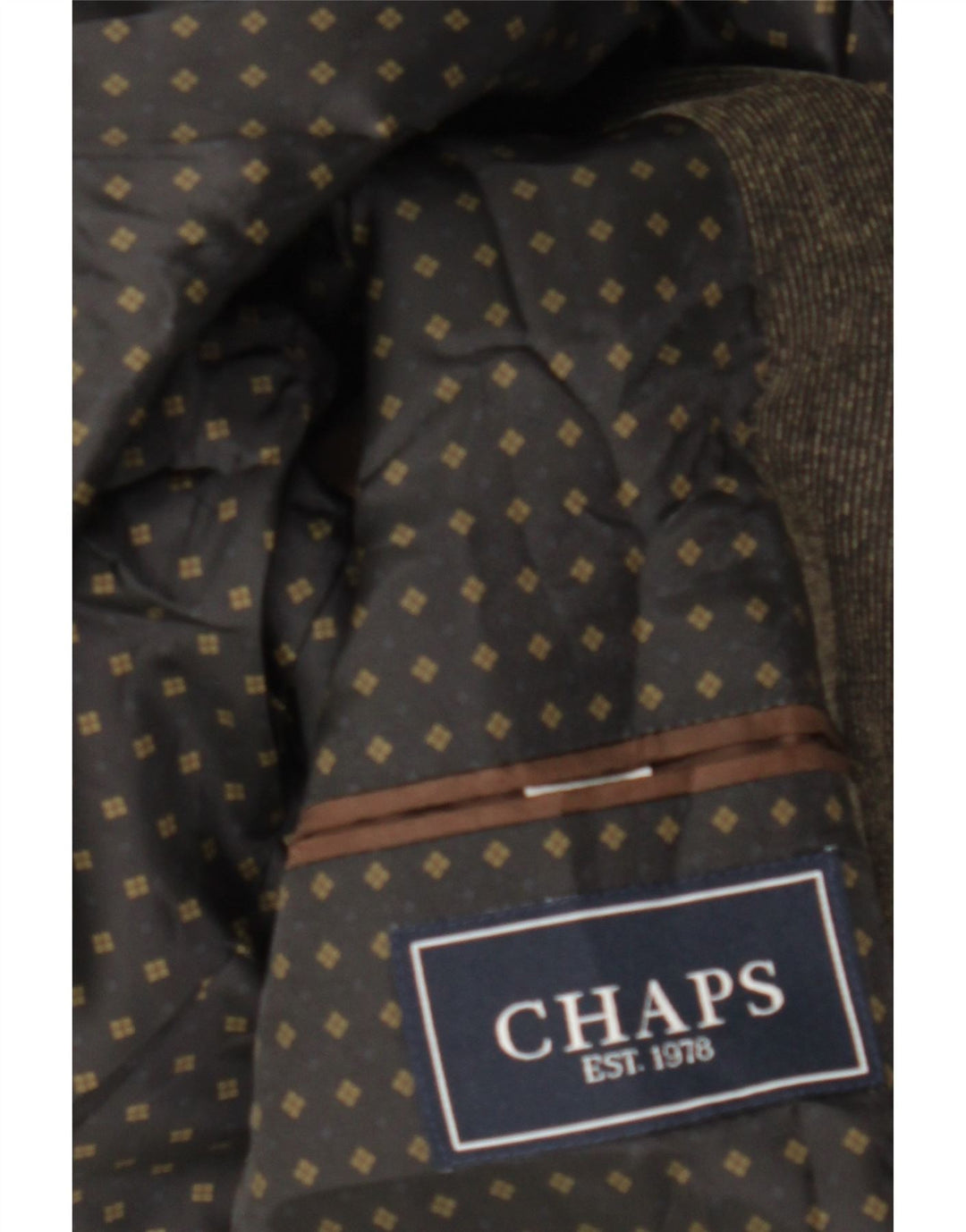 Chaps Veste blazer en velours côtelé à 2 boutons pour homme UK 40 Large Marron Coton