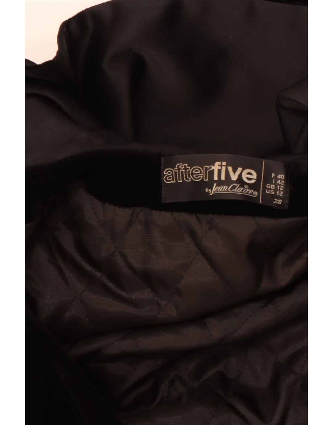 AFTER FIVE Manteau à capuche en velours pour femme UK 12 Noir moyen