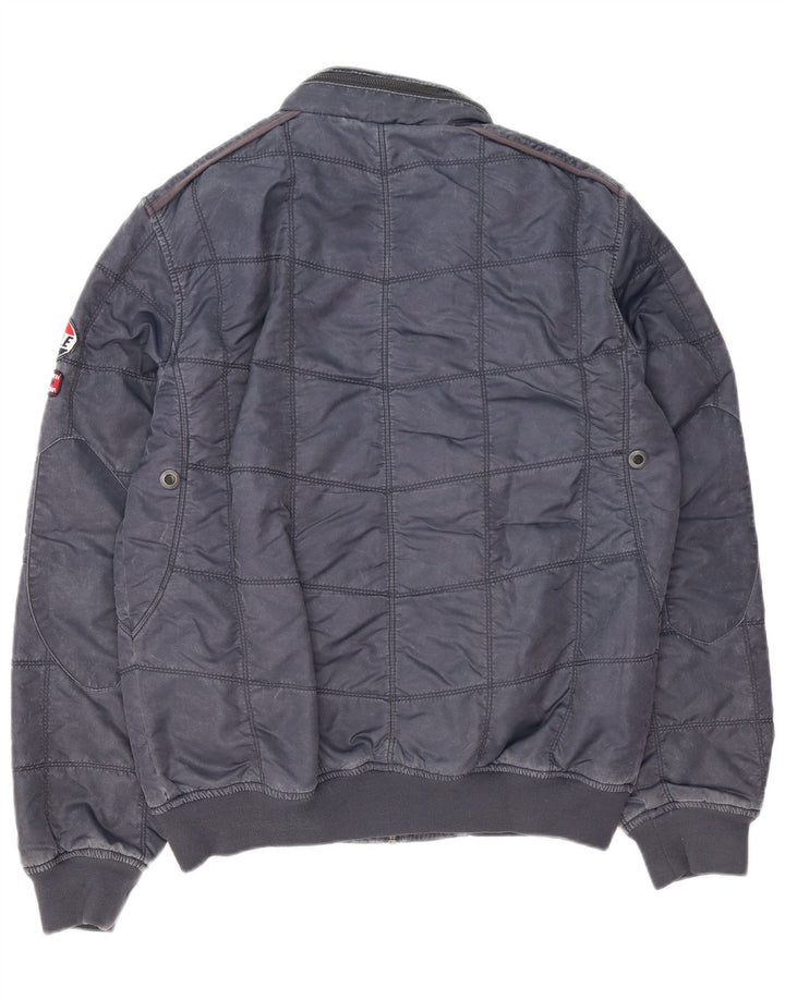 Petrol Industries Veste bomber graphique pour homme UK 38 Bleu marine moyen