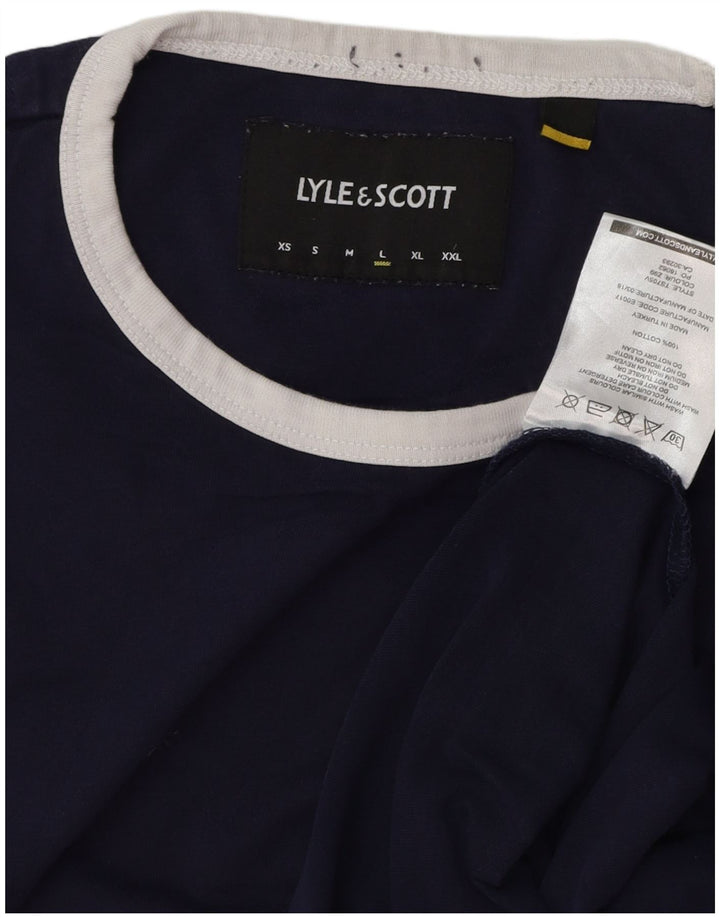 Lyle & Scott T-Shirt Homme Haut Large Bleu Marine Coton