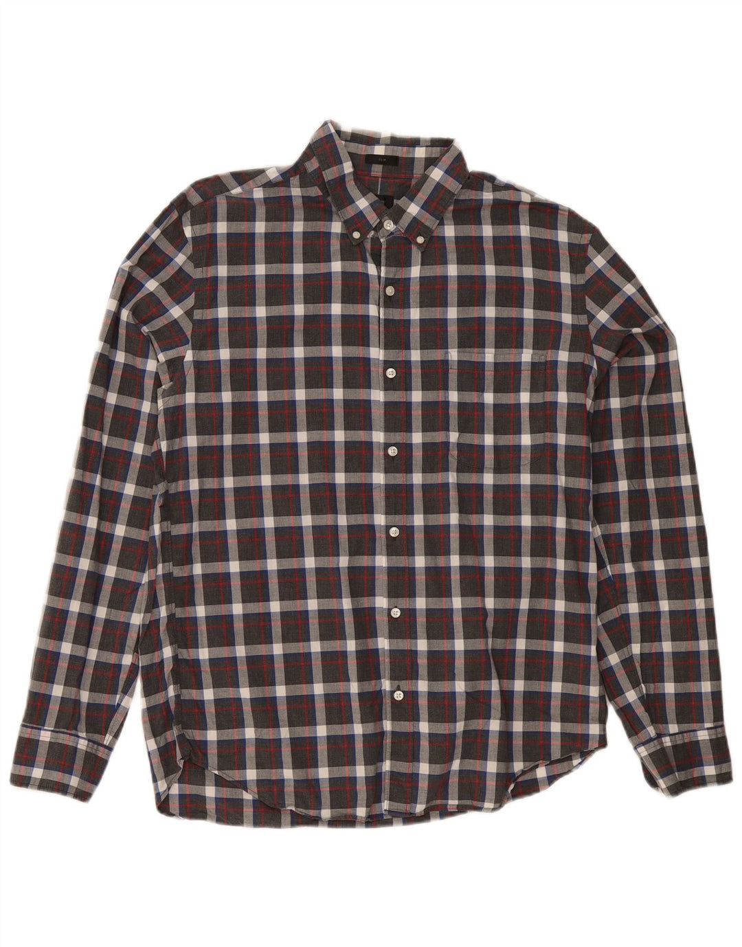 J. Crew Chemise Slim Homme Grand Carreau Gris
