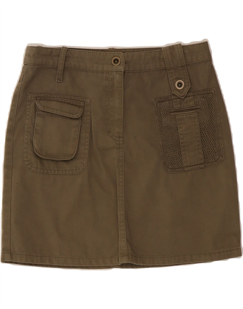 MEXX Womens Mini Skirt UK 8 Small W28  Khaki Cotton Vintage Mexx and Second-Hand Mexx from Messina Hembry 
