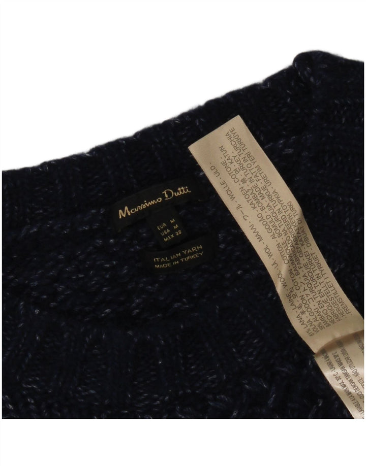 Massimo Dutti Pull col bateau pour femme UK 12 Bleu marine moyen