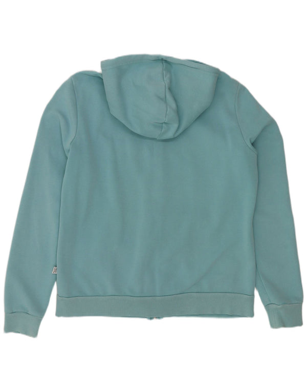 Puma Pull à capuche zippé graphique pour femme UK 14 Large Bleu