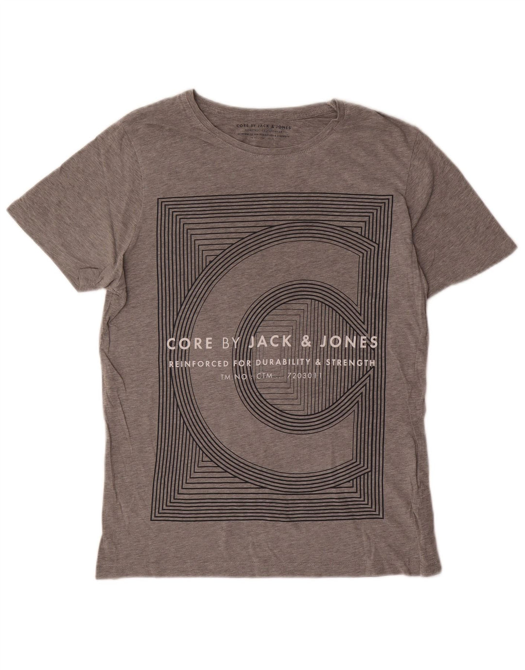 Jack & Jones T-Shirt Graphique Homme Gris Moyen Coton