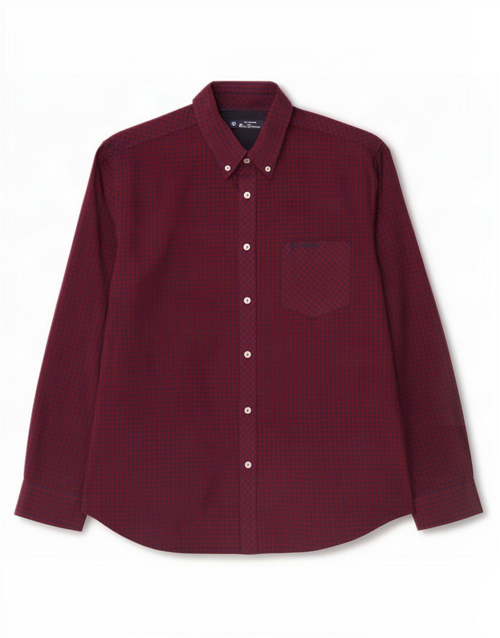 Ben Sherman Chemise Homme XL Rouge Vichy Coton