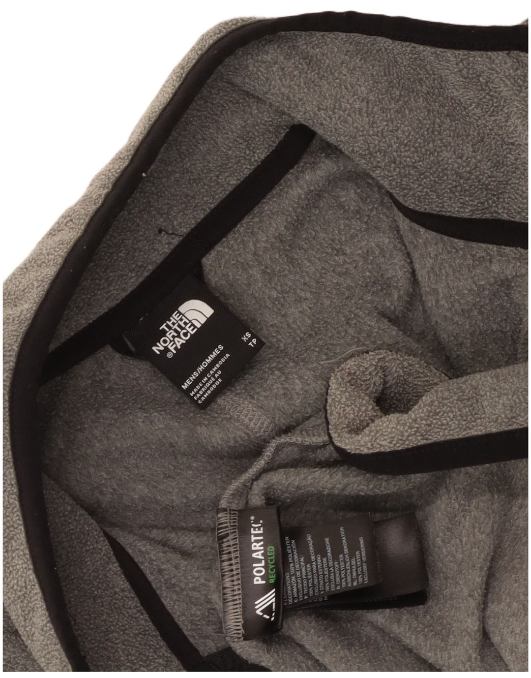 The North Face Pull polaire à col zippé pour homme XS Gris Polyester