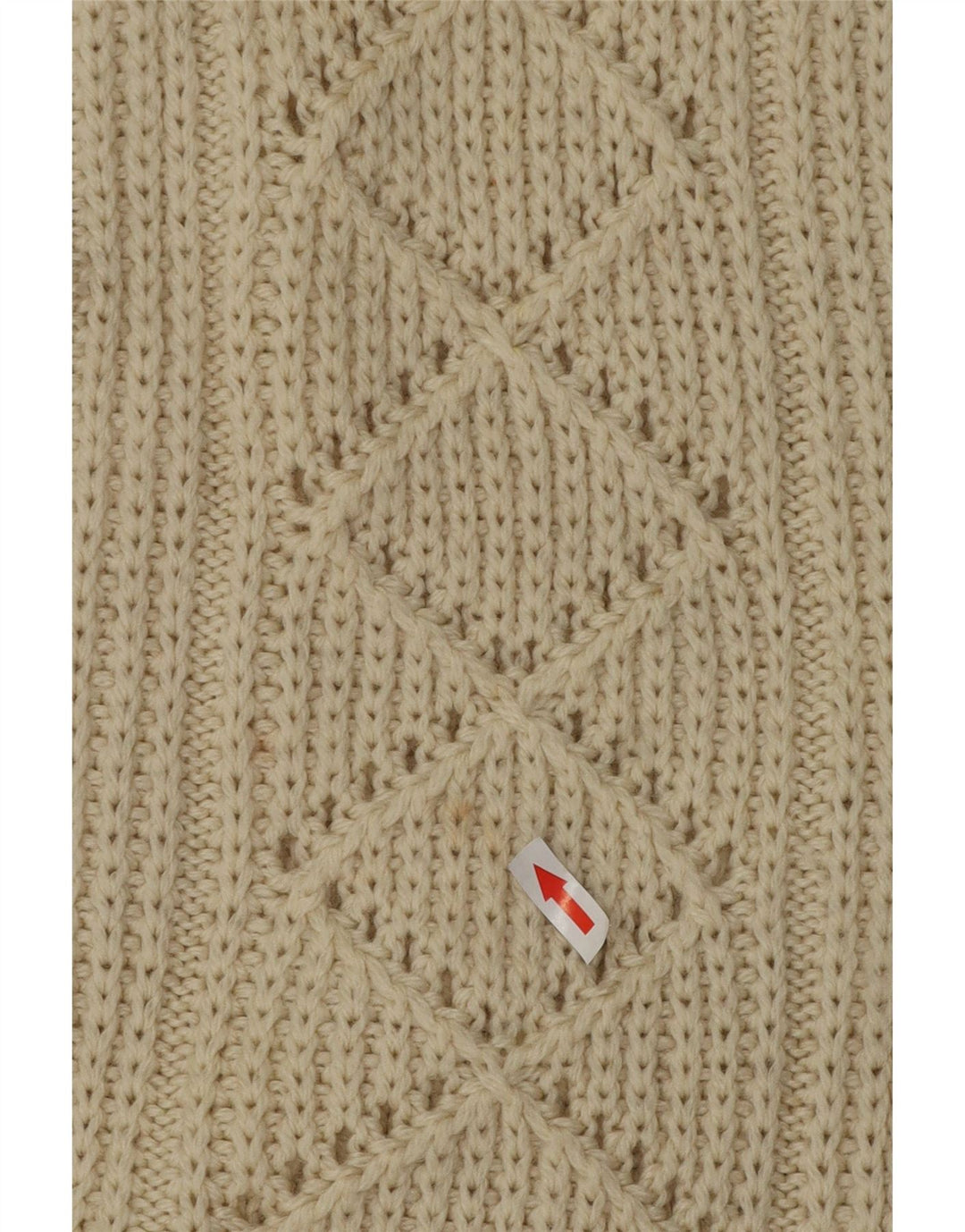 vintage Femmes Bateau Cou Jumper Pull UK 14 Grand Blanc Cassé