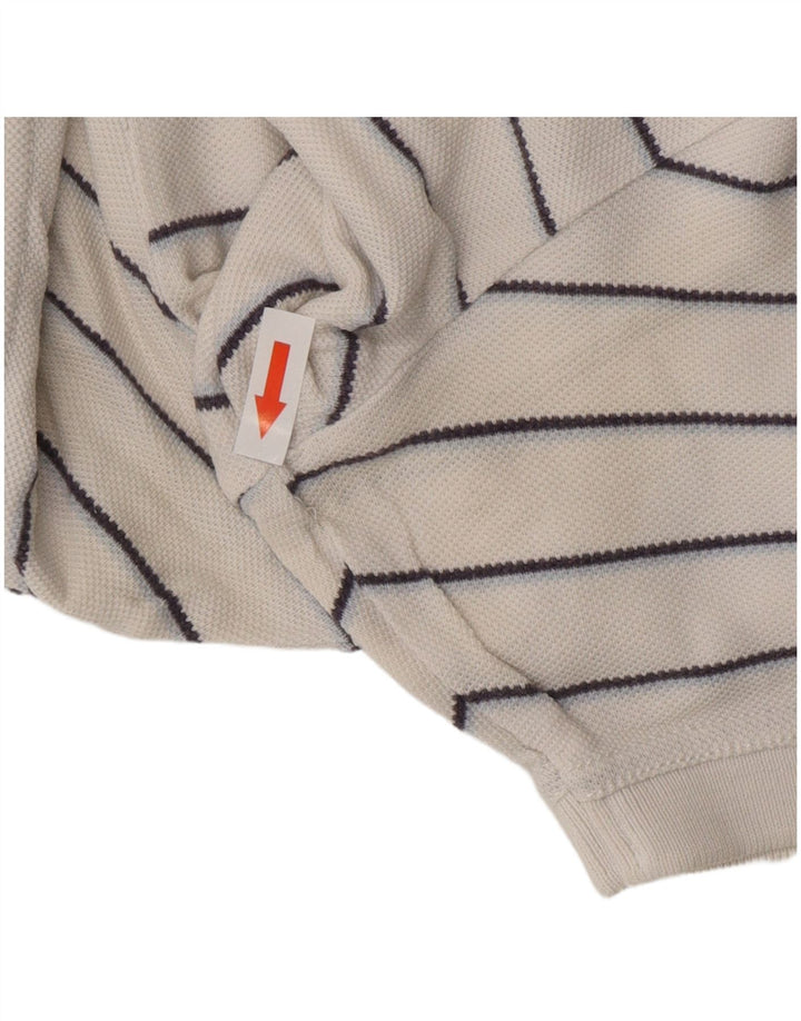 TOMMY HILFIGER Polo Classique Homme Grand Coton Rayé Blanc