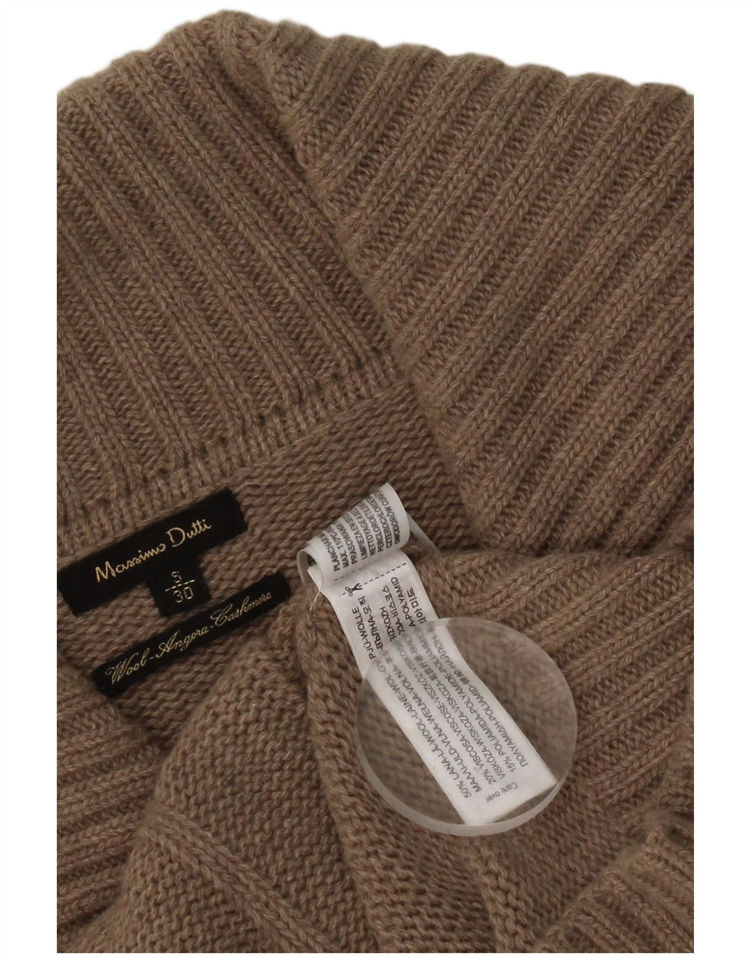 Massimo Dutti Pull Cardigan Femme UK 10 Petite Laine Grise