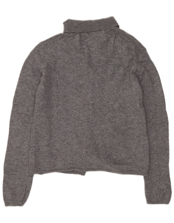 ZARA Cardigan court pour femme UK 12 Gris moyen