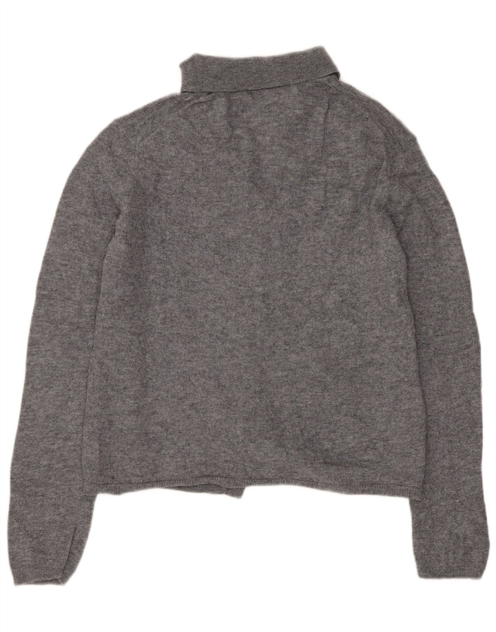 ZARA Cardigan court pour femme UK 12 Gris moyen