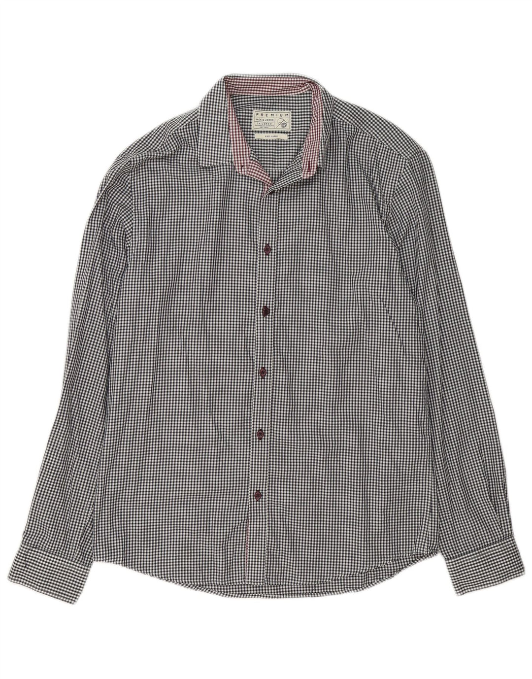 Jack & Jones Chemise Homme Large Vichy Blanc Coton